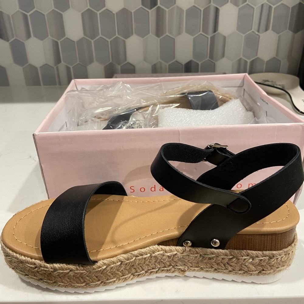 Brand new Black Platform Sandals!